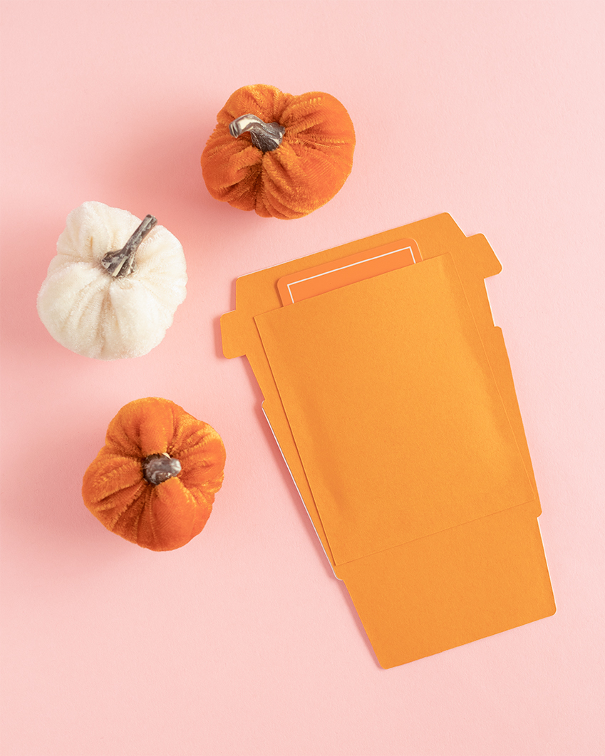 Pumpkin Spice Latte Gift Card Holder