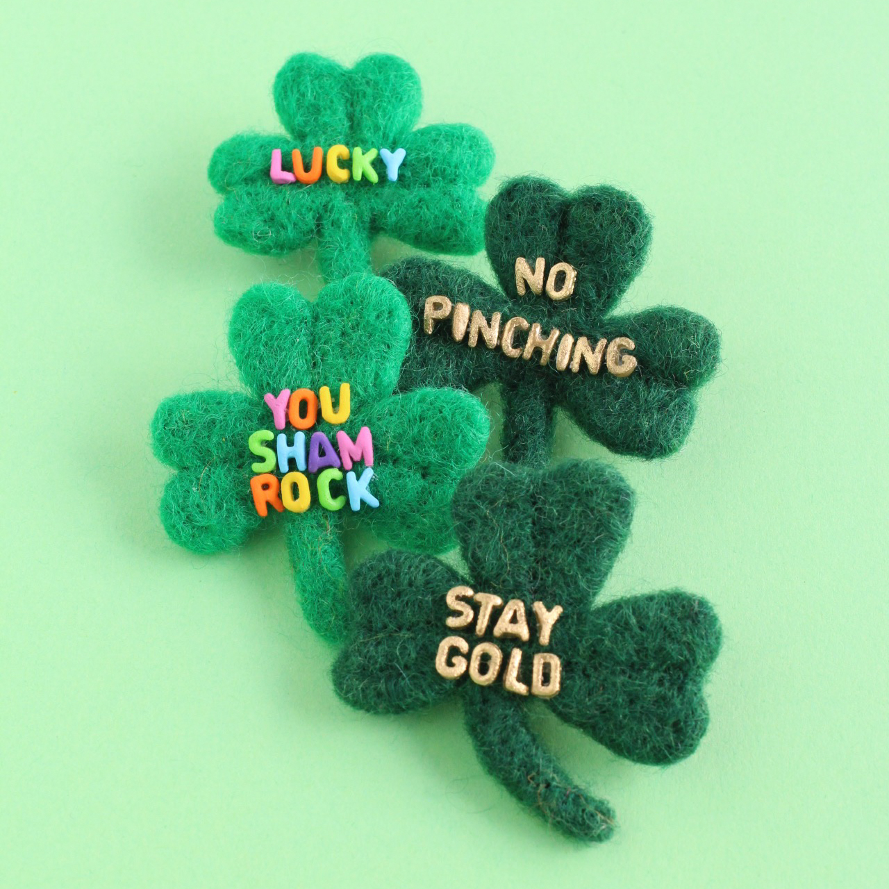 DIY Shamrock Pins