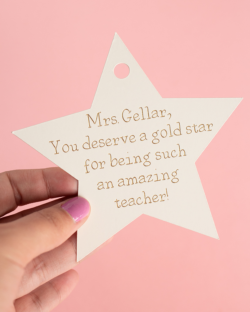 Gold Star Gift Tag