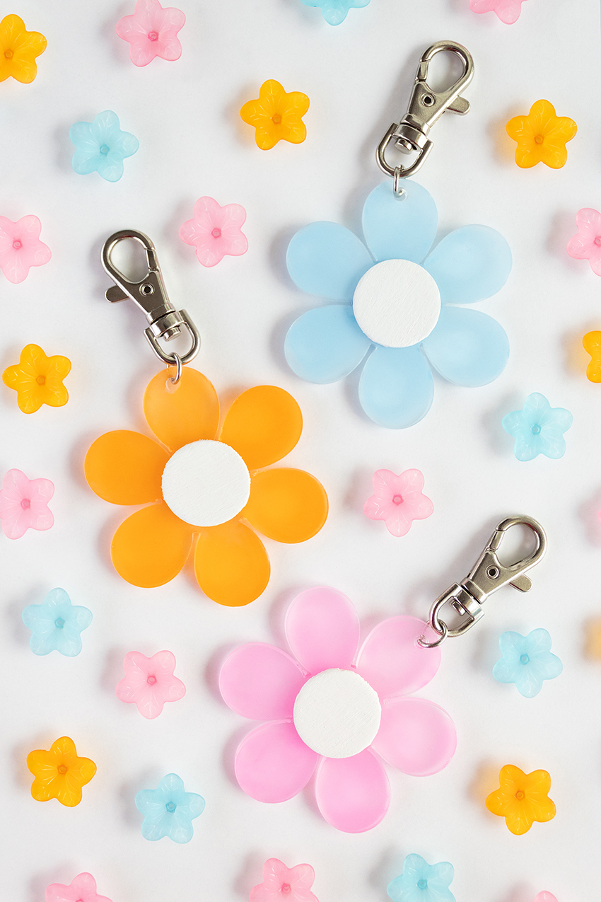 AHADERMAKER DIY Flower Keychain Making Kit 