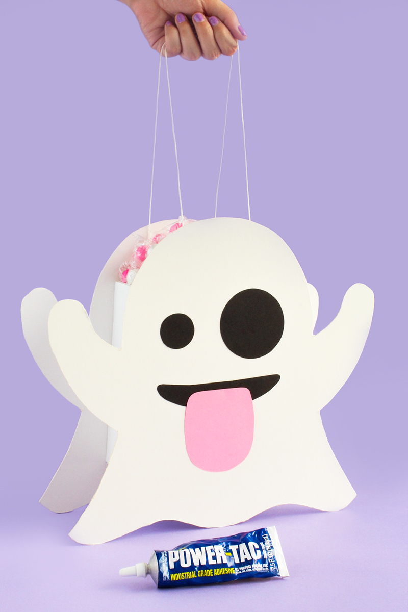 Ghost Emoji Trick or Treat Bag