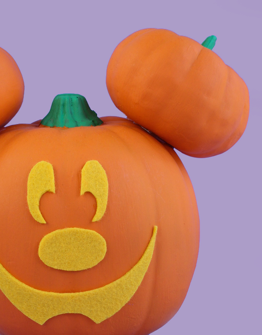 mickey mouse shaped pumpkin