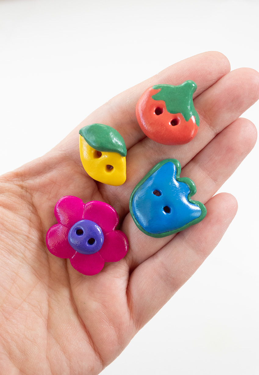 DIY Clay Buttons with Sculpey Soufflé