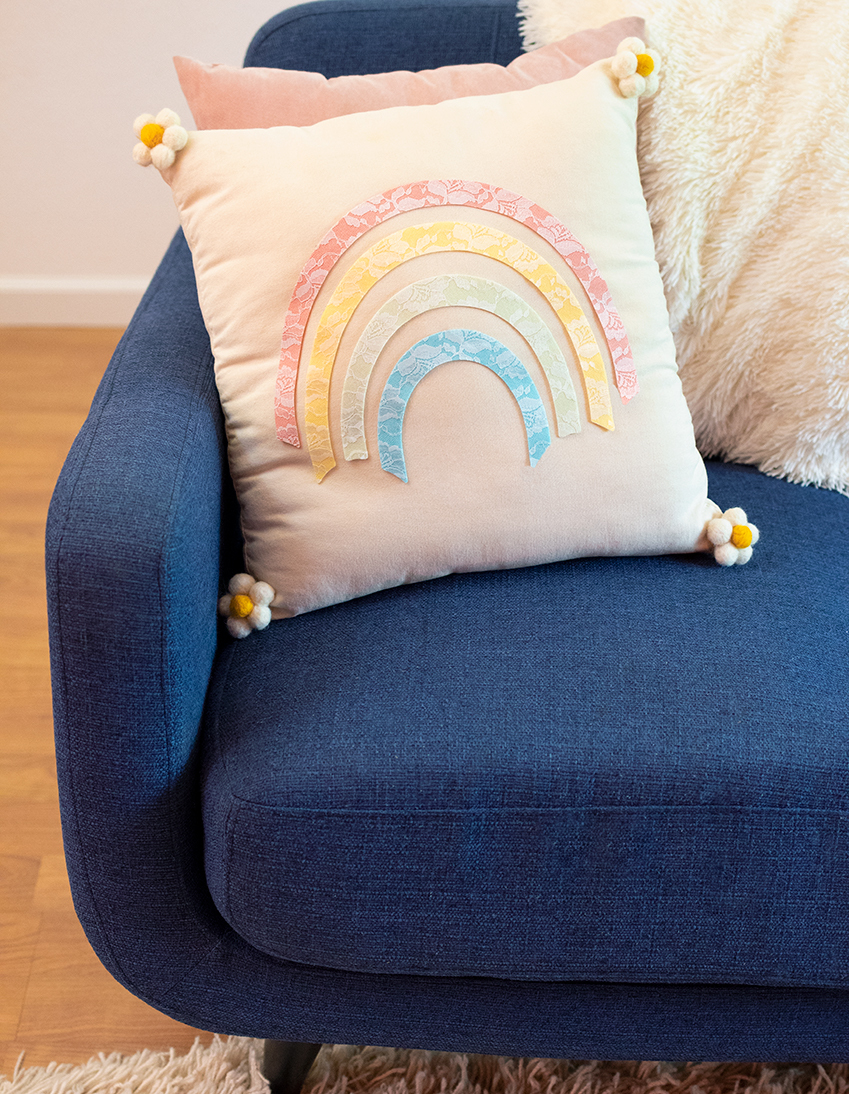 DIY Rainbow Pillow