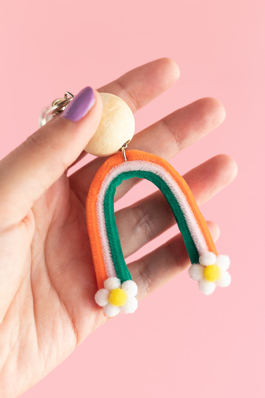 DIY Rainbow Keychains Crafterward