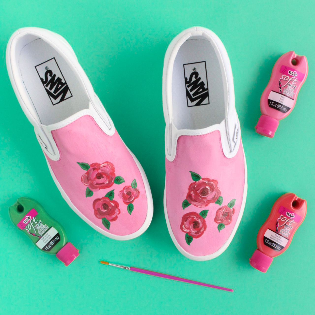 DIY Rose Shoes