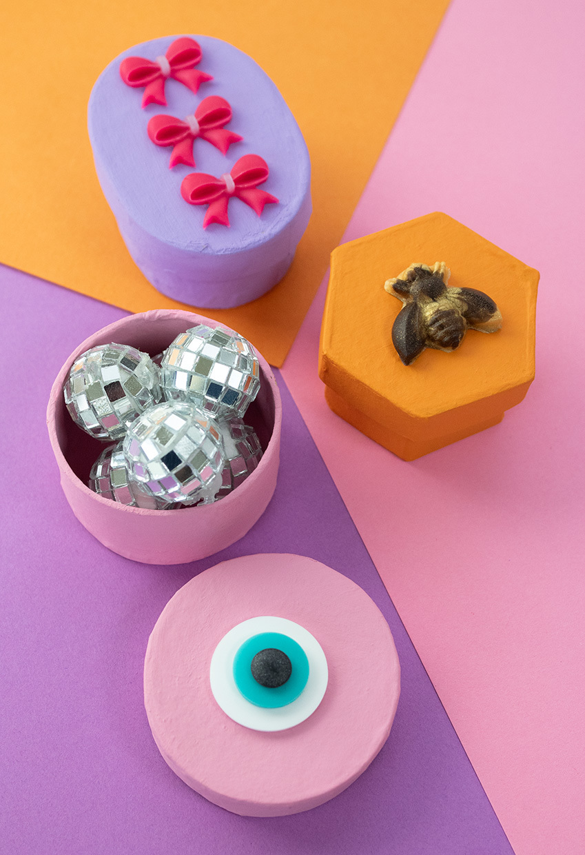 DIY Trinket Boxes With Liquid Sculpey