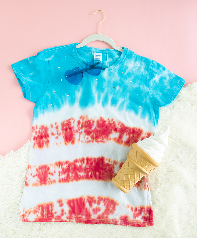 American Flag Shirt Styled With Ice Cream Cone