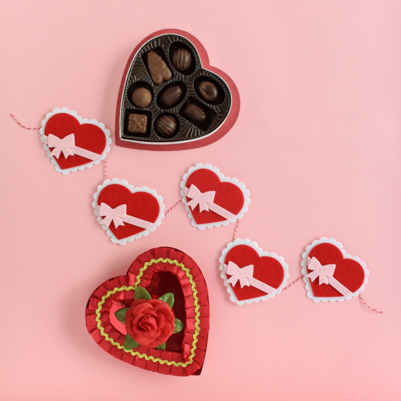 DIY Valentine's Day Chocolate Box Garland
