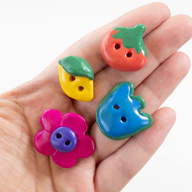DIY Clay Buttons with Sculpey Soufflé
